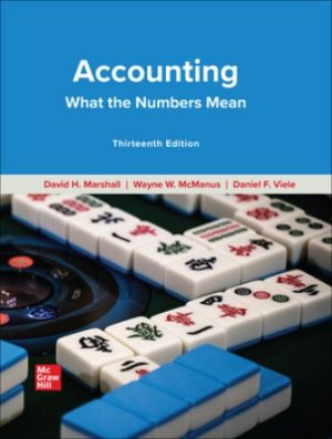 Exam Bank for Accounting What the Numbers Mean 13th Edition By David Marshall, Wayne McManus, Daniel Viele, ISBN10: 1264126743, ISBN13: 9781264126743